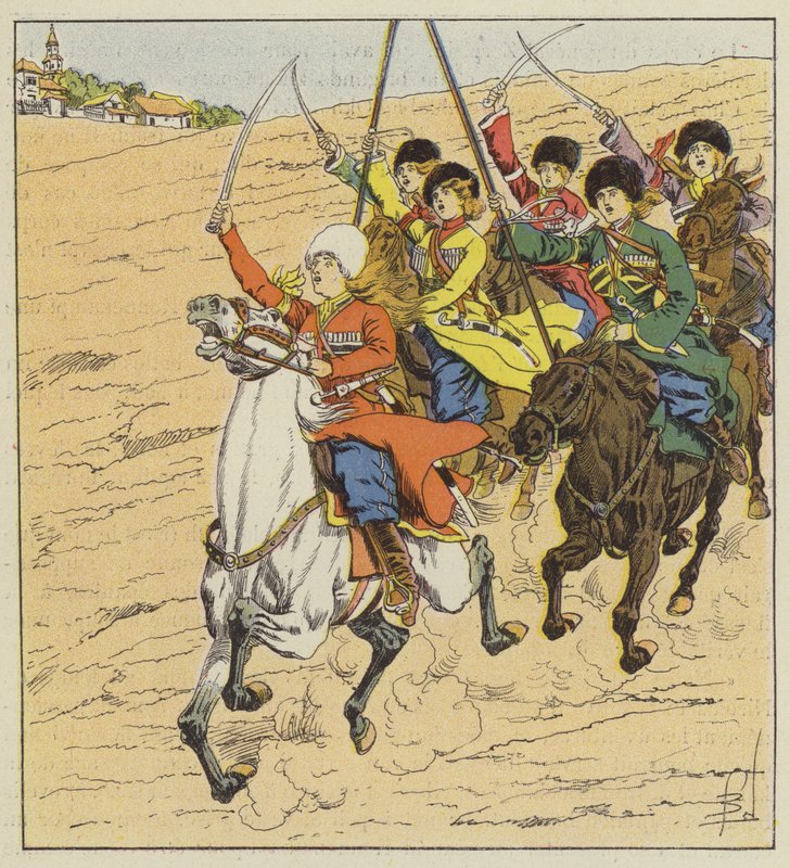 Voluntárias das mulheres cossacas de after Louis Charles Bombled