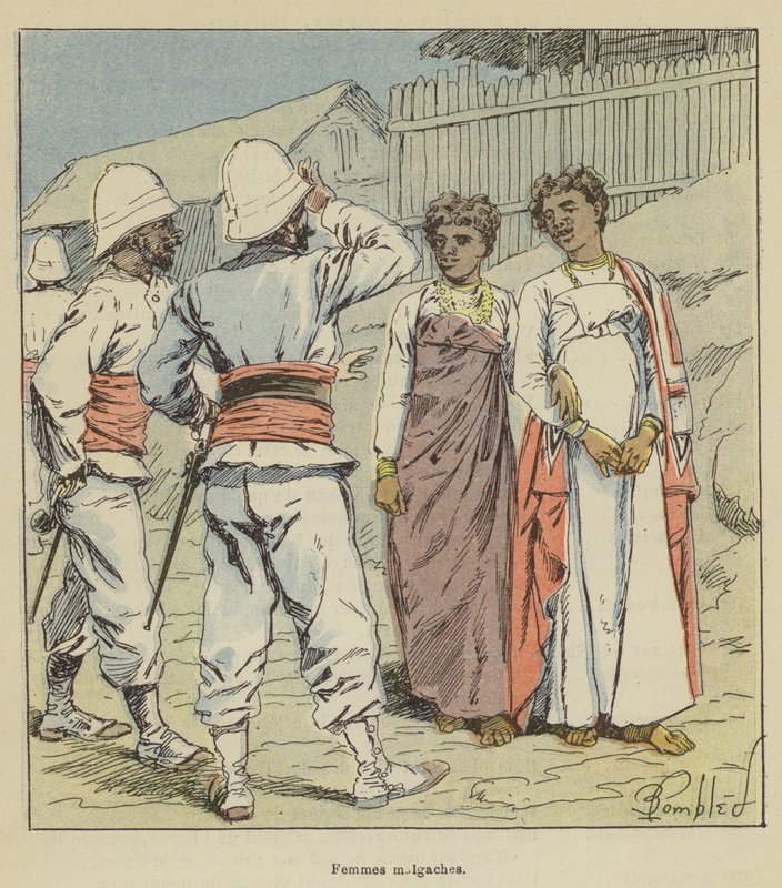 Mulheres malgaxes de after Louis Charles Bombled