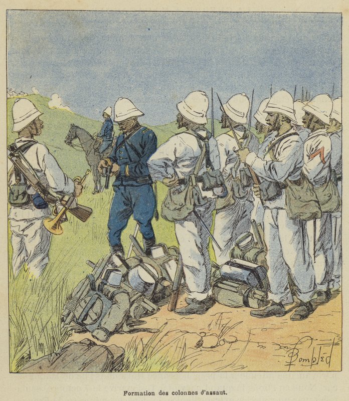 Formação das colunas de assalto de after Louis Charles Bombled