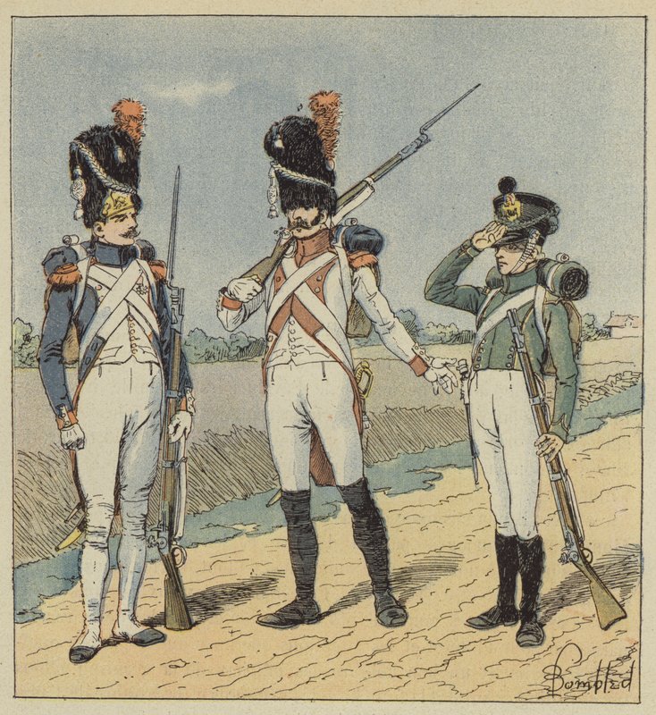 Guarda Imperial, Granadeiros, 1º Regimento, 2º Regimento, Alunos de after Louis Charles Bombled