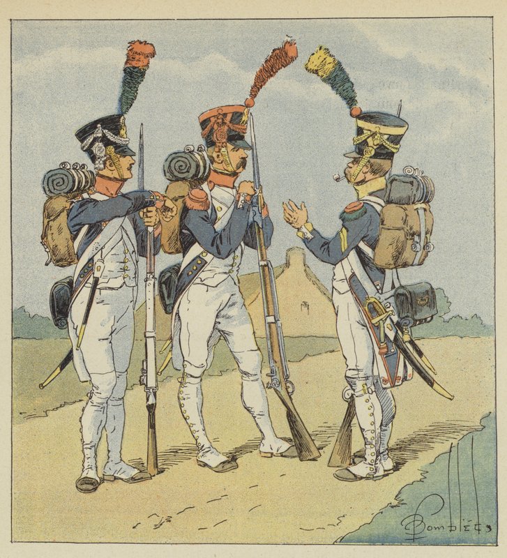 Infantaria de Linha, Fusilier, Granadeiro, Voltigeur de after Louis Charles Bombled