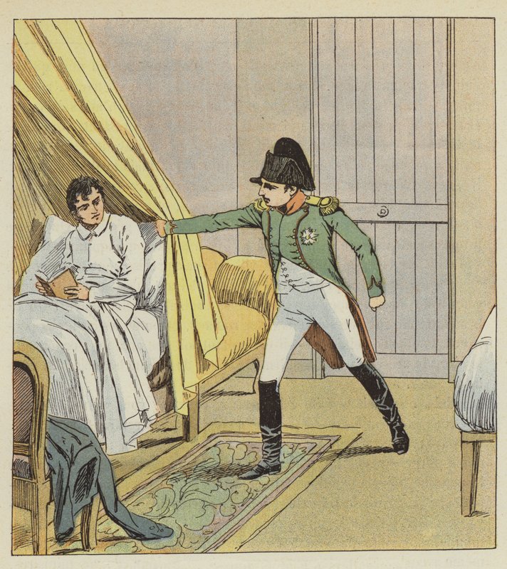 Eu vi um braço abrindo com autoridade minha cortina de after Louis Charles Bombled