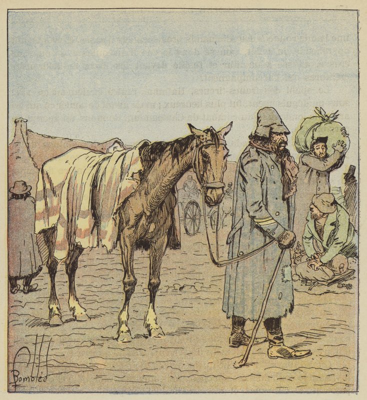 Mercanti judaico que acompanha os exércitos alemães, dapres natureza de after Louis Charles Bombled