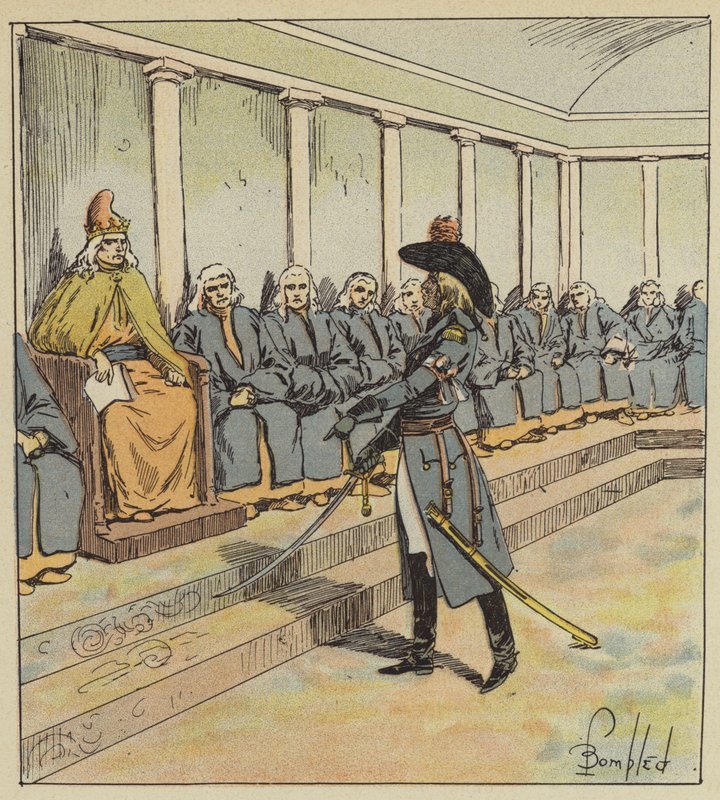Junot ameaça o senado de Veneza de after Louis Charles Bombled