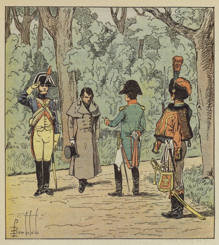 O imperador interroga um espião no Elysee de after Louis Charles Bombled