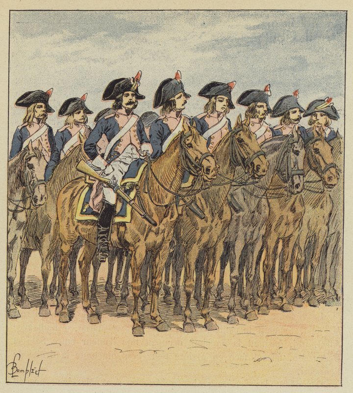 A cavalaria e larmee dItalie de after Louis Charles Bombled