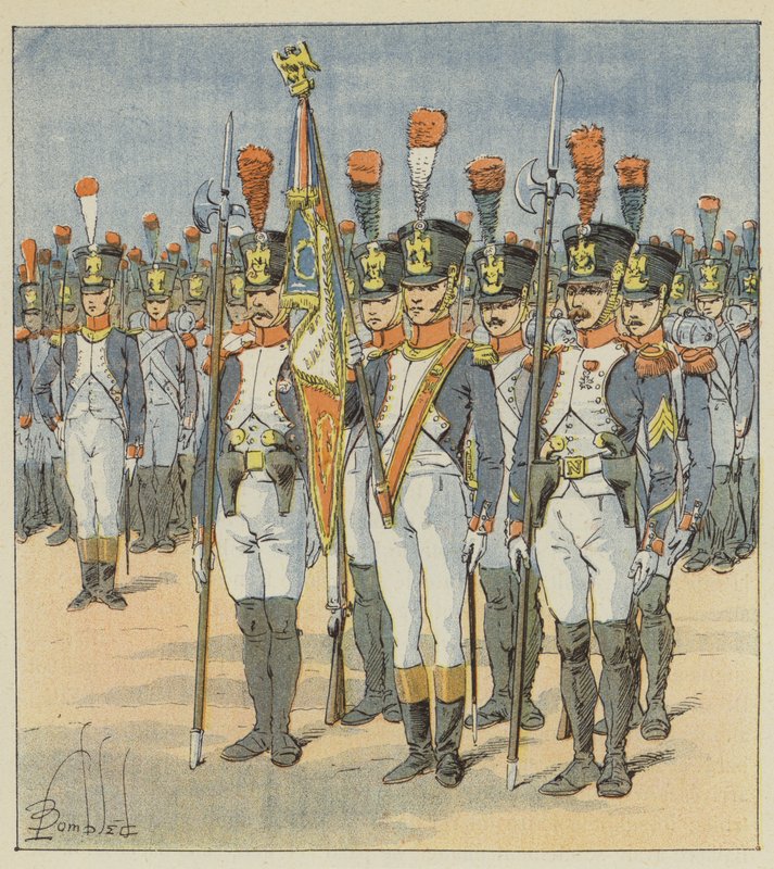 A guarda da águia de after Louis Charles Bombled