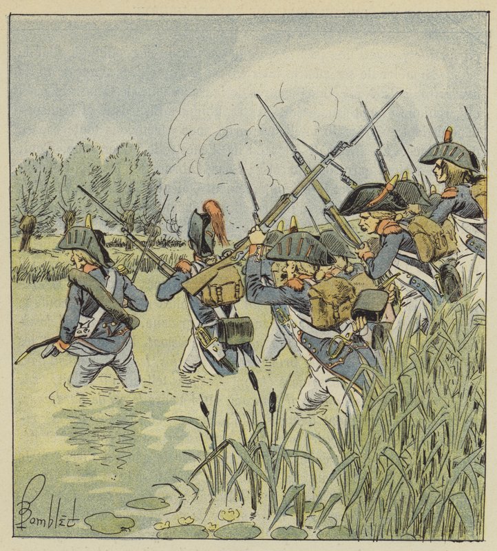 Lágrimas francesas passam pelo Piave de after Louis Charles Bombled