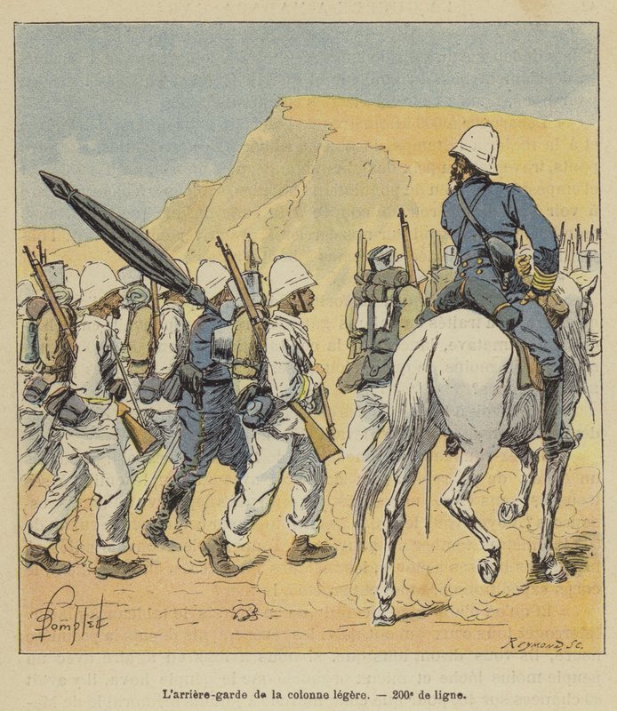 Larriere-guarda da coluna de luz, 200ª linha de after Louis Charles Bombled
