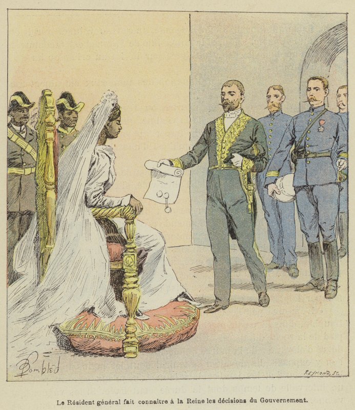 O Residente Geral informa a Rainha das decisões do Governo de after Louis Charles Bombled