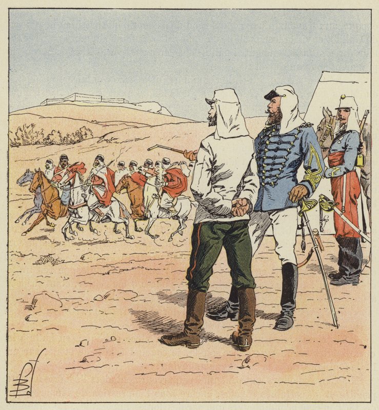 Capitão Kuropatkin na Argélia de after Louis Charles Bombled