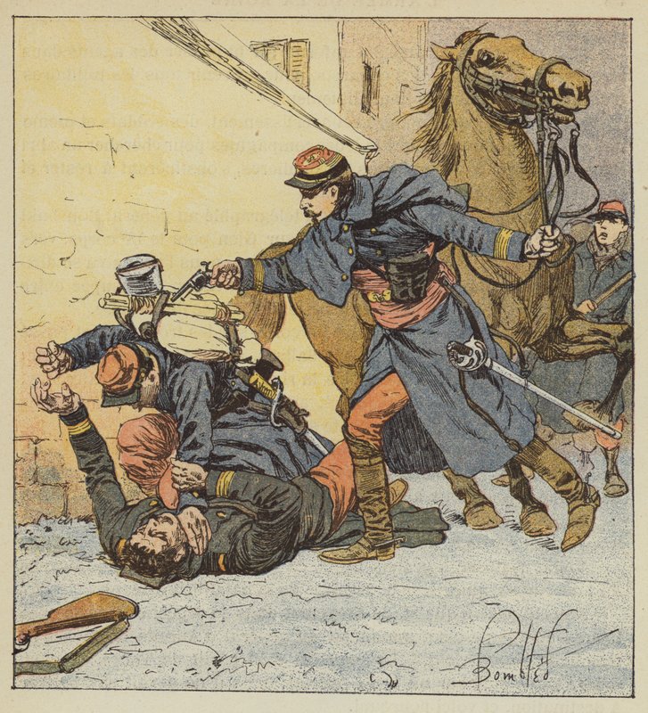 Coronel Choppin-Merey mata um soldado indisciplinado de after Louis Charles Bombled