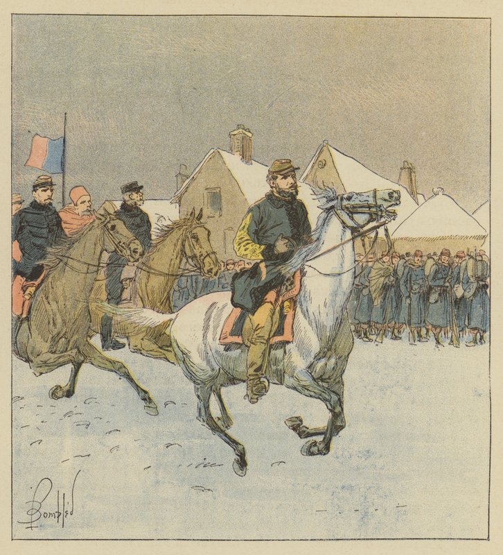 Coronel Lipowski corre as linhas na luta de Alencon de after Louis Charles Bombled