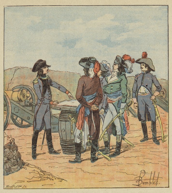 O comandante de artilharia Bonaparte desenvolve seu plano aos representantes de after Louis Charles Bombled