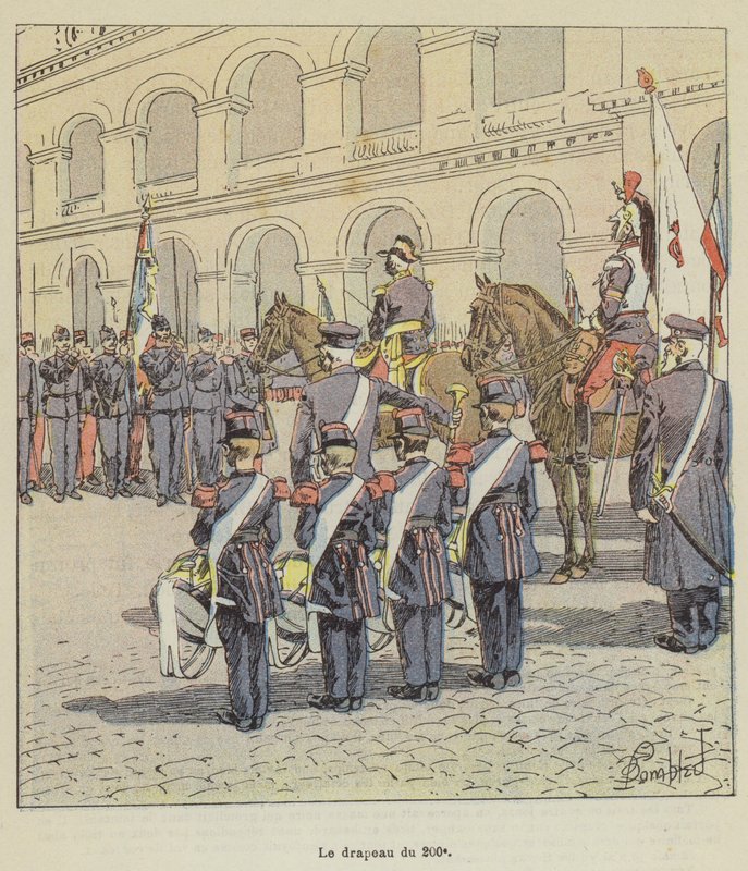 A bandeira do 200º de after Louis Charles Bombled