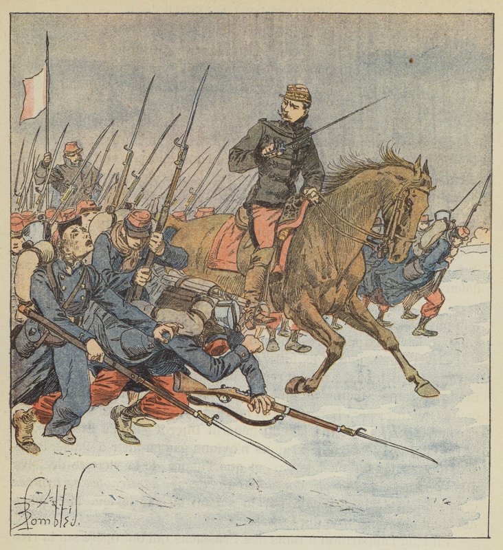 General Deflandre treina Batalhão de Batalhão de Layes de after Louis Charles Bombled
