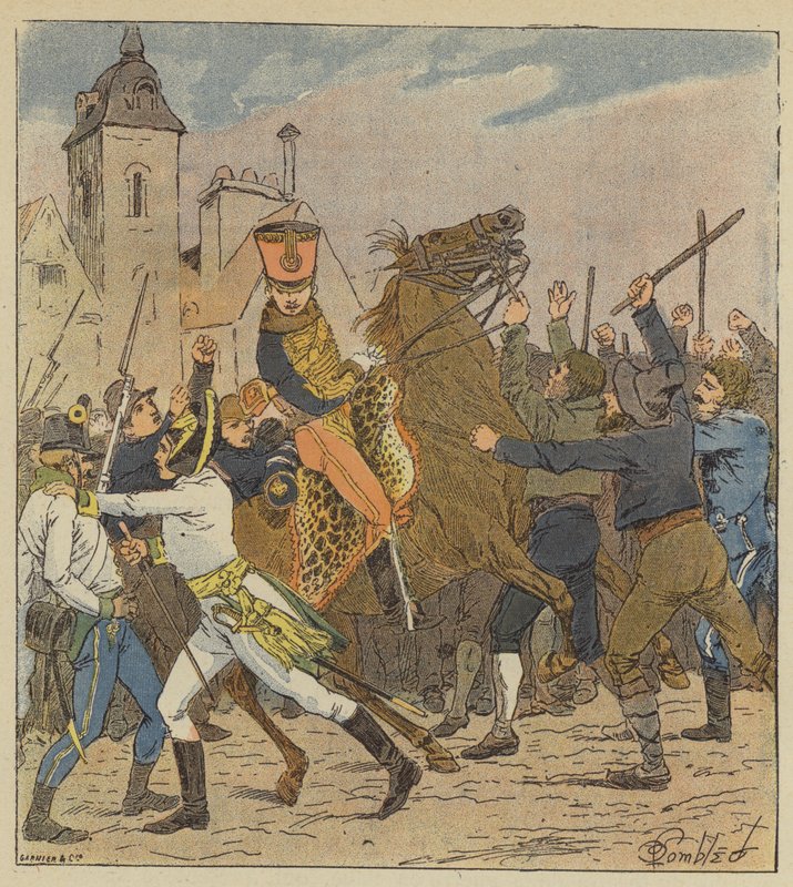 Parlamentar do marechal Lannes maltratado pelo povo de Viena de after Louis Charles Bombled