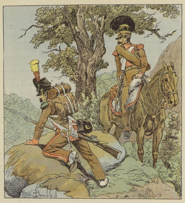 Legião Portuguesa, Infantaria, Caçadores, Cavalaria, Caçadores de Cavalos de after Louis Charles Bombled