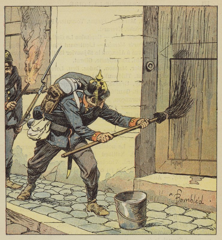 Prussianos incendiaram 193 casas em Chateaudun depois de cobri-las com petróleo de after Louis Charles Bombled