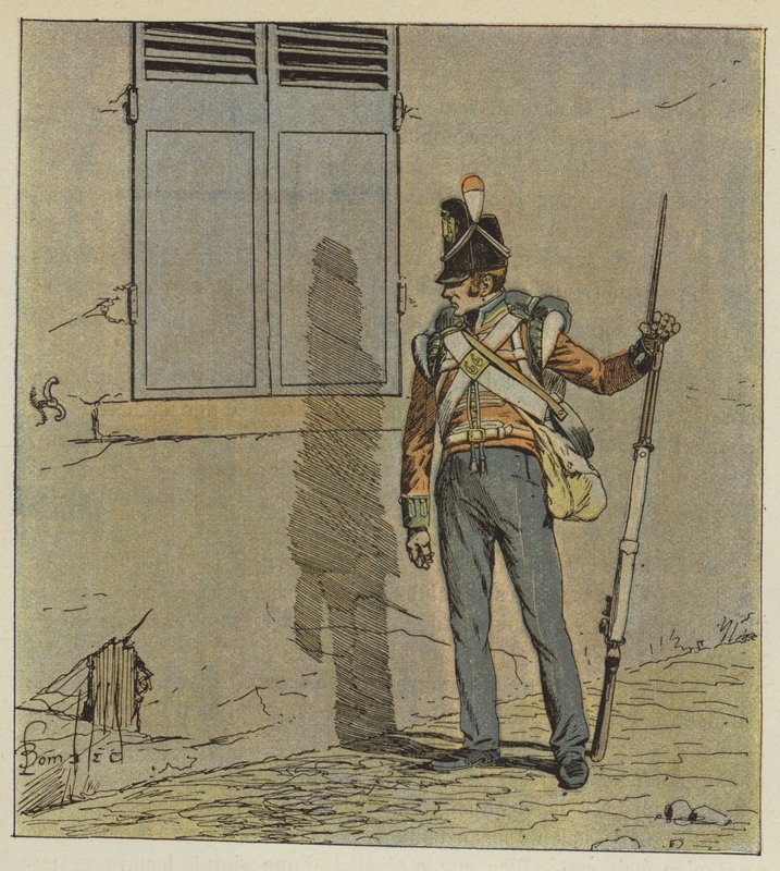 Sentinelas serão postadas à noite para tocar na casa de after Louis Charles Bombled