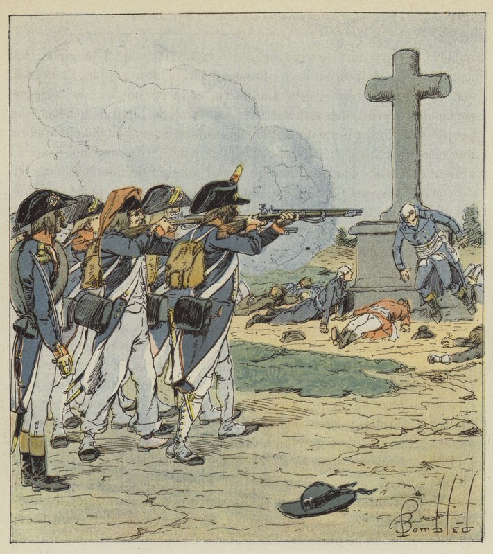Três quartos da nobreza francesa foram assim destruídos de after Louis Charles Bombled