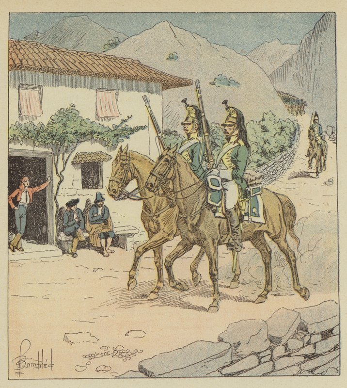 Minhas tropas já estavam na Espanha de after Louis Charles Bombled