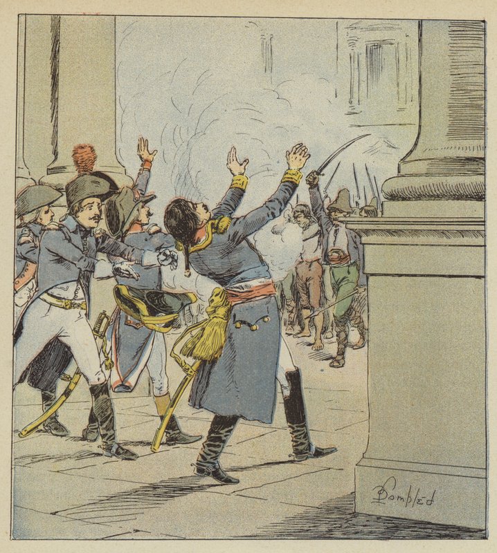 Morte de Duphot de after Louis Charles Bombled