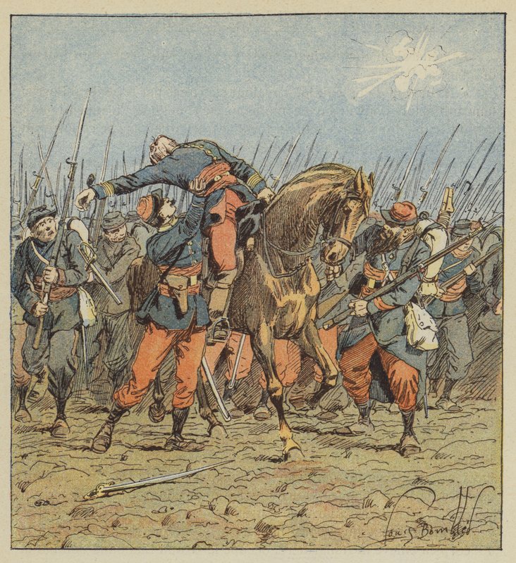 Morte do Coronel Fonlongue de after Louis Charles Bombled
