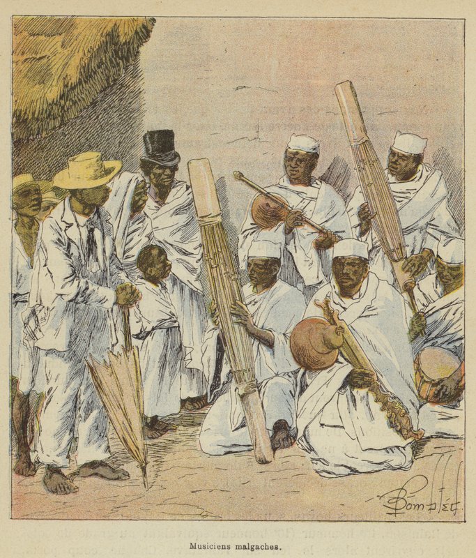 Músicos malgaxes de after Louis Charles Bombled