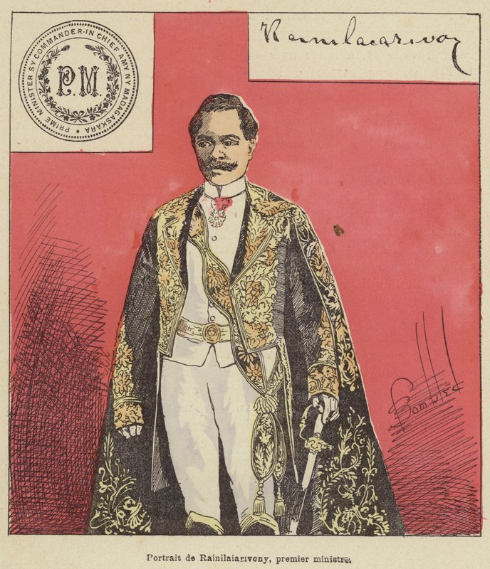 Retrato de Rainilaiarivony, premier ministre de after Louis Charles Bombled