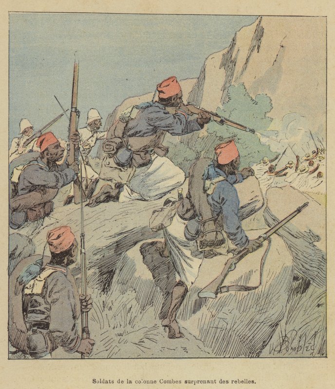 Soldados de Combes Coluna Rebeldes Surpreendentes de after Louis Charles Bombled