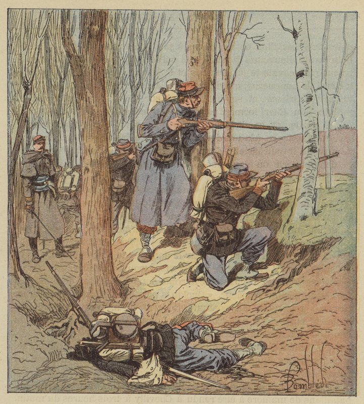 Skirmishers de Artenay de after Louis Charles Bombled