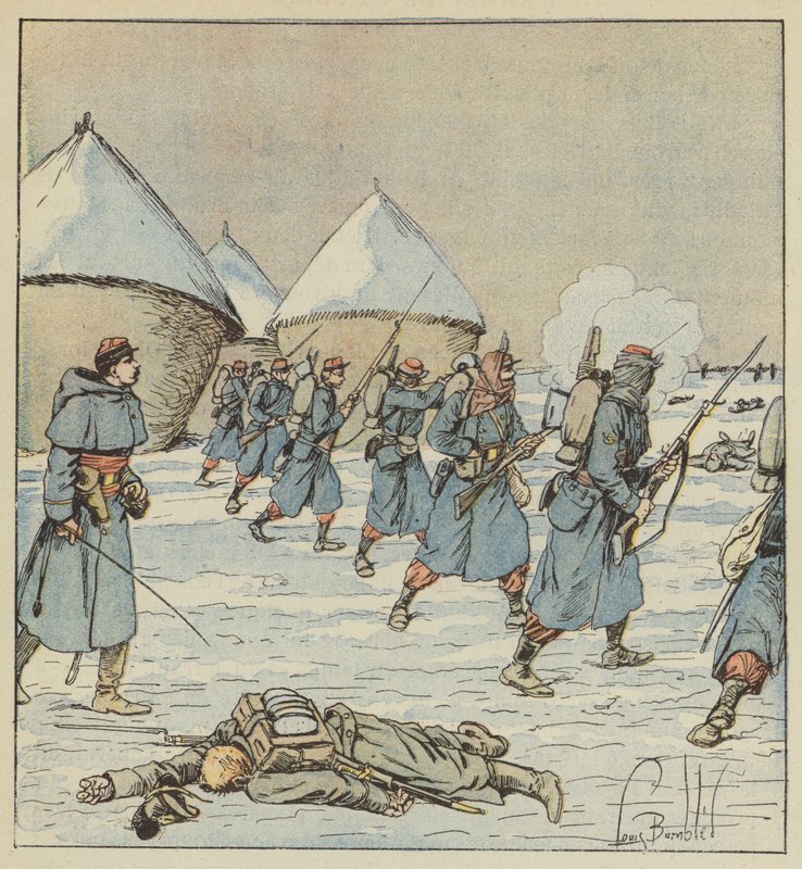 Skirmishers da 34ª marcha de after Louis Charles Bombled