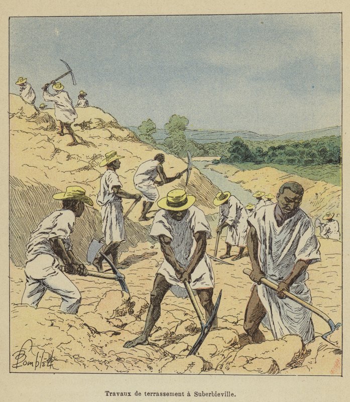 Terraplanagem em Suberbieville de after Louis Charles Bombled
