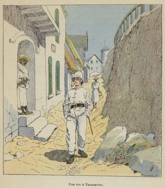 Uma rua em Antananarivo de after Louis Charles Bombled