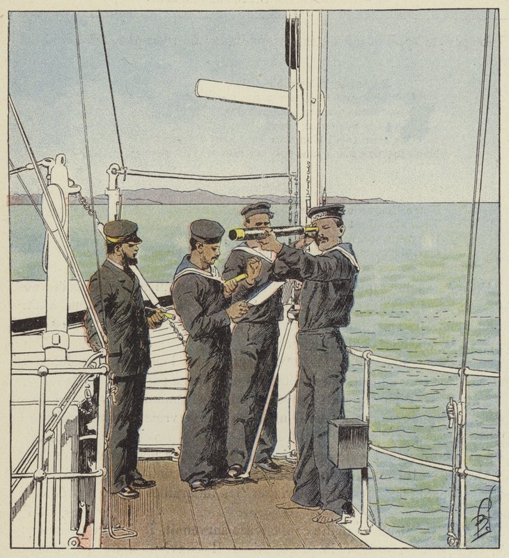 Verme japonês assistindo à frota de Port Arthur de after Louis Charles Bombled