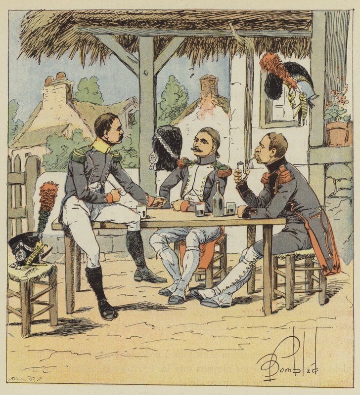 Voltigeur, lutador de pé e sapador de gênio de after Louis Charles Bombled