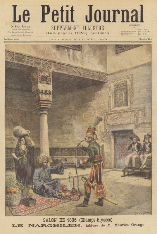 Le Narghileh (o cachimbo de água) de after Maurice Henri Orange