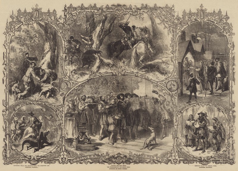 Natal no tempo antigo de after Myles Birket Foster