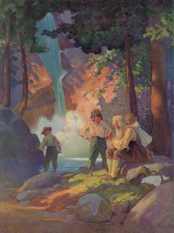 Ilustração para Rip Van Winkle de after Newell Convers Wyeth