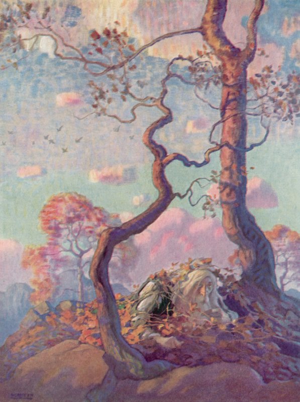 Ilustração para Rip Van Winkle de after Newell Convers Wyeth