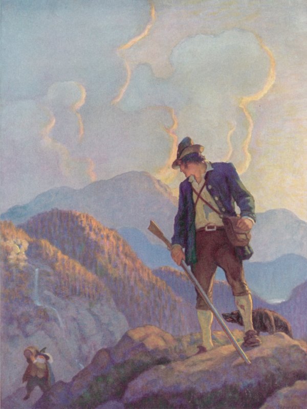 Ilustração para Rip Van Winkle de after Newell Convers Wyeth