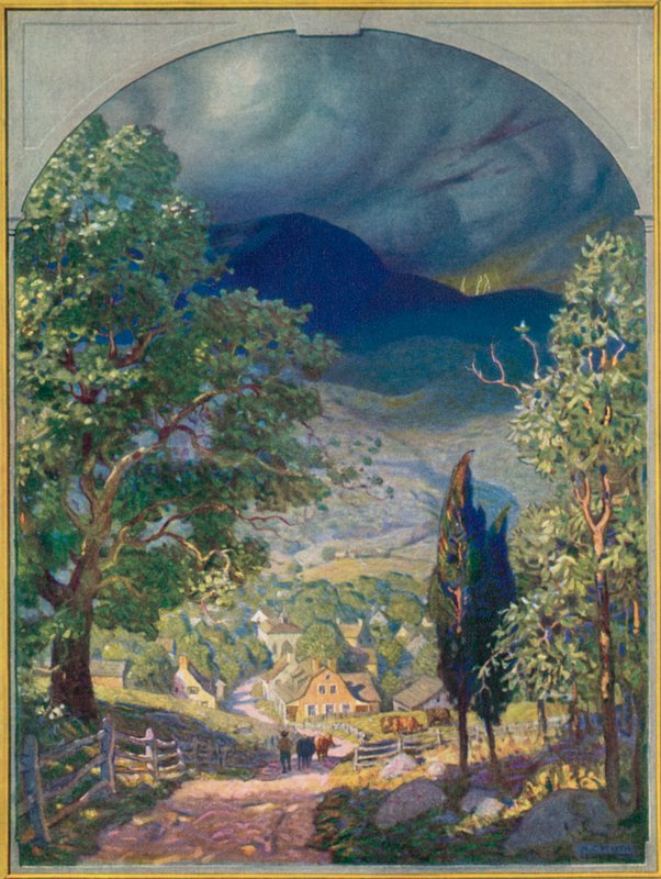 Ilustração para Rip Van Winkle de after Newell Convers Wyeth