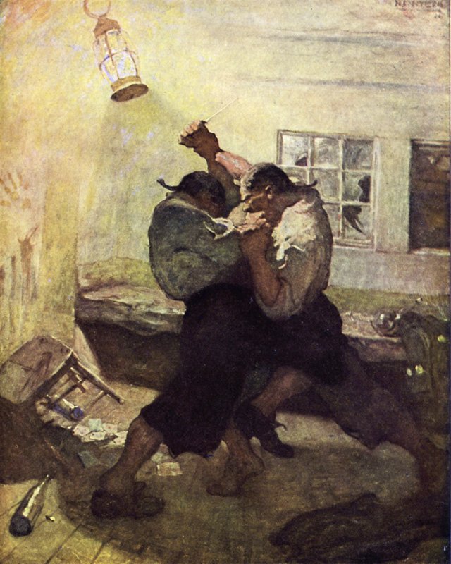 Ilustração para Treasure Island de after Newell Convers Wyeth