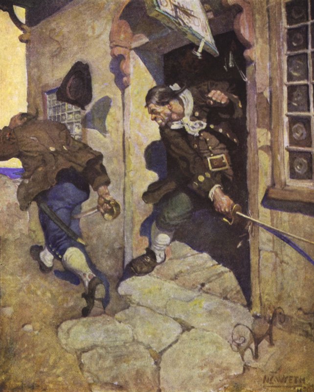 Ilustração para Treasure Island de after Newell Convers Wyeth