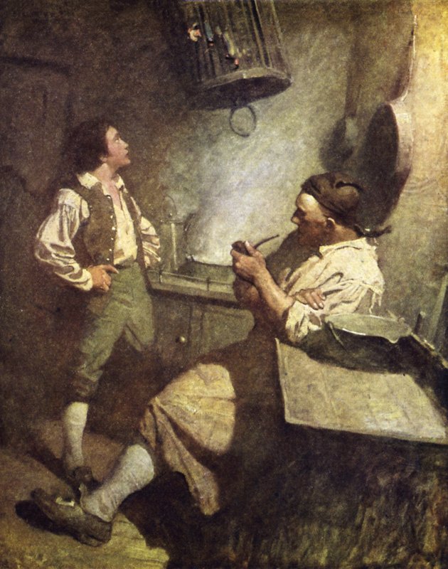 Ilustração para Treasure Island de after Newell Convers Wyeth