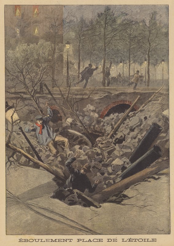 Subsidência na Place de lEtoile, Paris de after Oswaldo Tofani