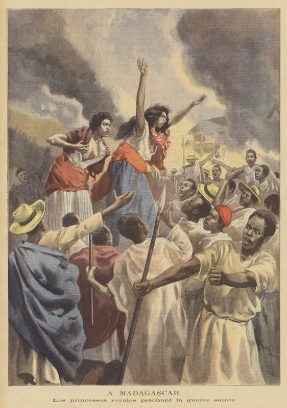 As princesas reais pregando a guerra santa em Madagascar de after Oswaldo Tofani
