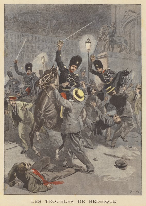 Problemas na Bélgica de after Oswaldo Tofani