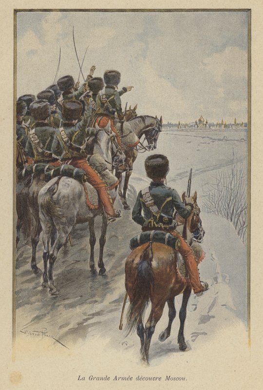 Napoleão Grande Armee chega antes de Moscou, 1812 de after Paris